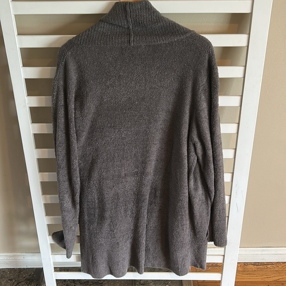 Barefoot Dreams CozyChic Lite Women's Open Front Cardigan Gray Carbon - Picture 6 of 12